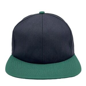 Vintage Blank Trucker Hat Snapback Black Green Made In‎ USA Legend 80s 90s NOS